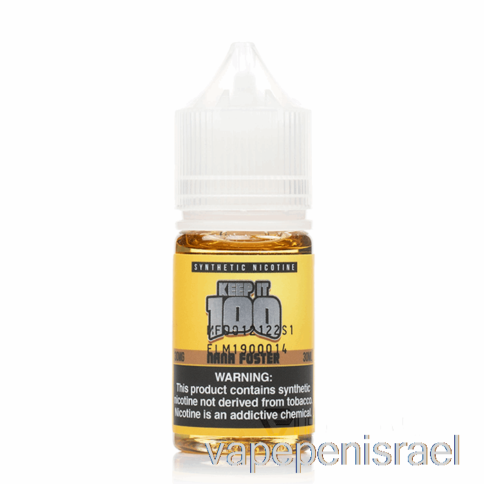 מלחי טיפוח חד פעמי Vape Israel Nana - שמור על 100 - 30 מ"ל 50 מ"ג